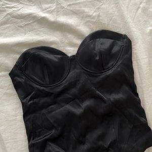 Zara satin effect strapless bustier